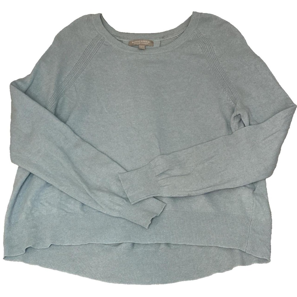 Banana Republic Touch Of Cashmere Women's Ice Blue Sweater Size L